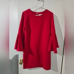 Mud Pie Small  Womens Red Bell Sleeve Dress